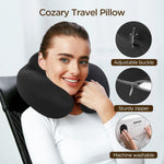 Load image into Gallery viewer, Cozary U Shaped Travel Pillow, Neck Pillow with Ice Silk Cover
