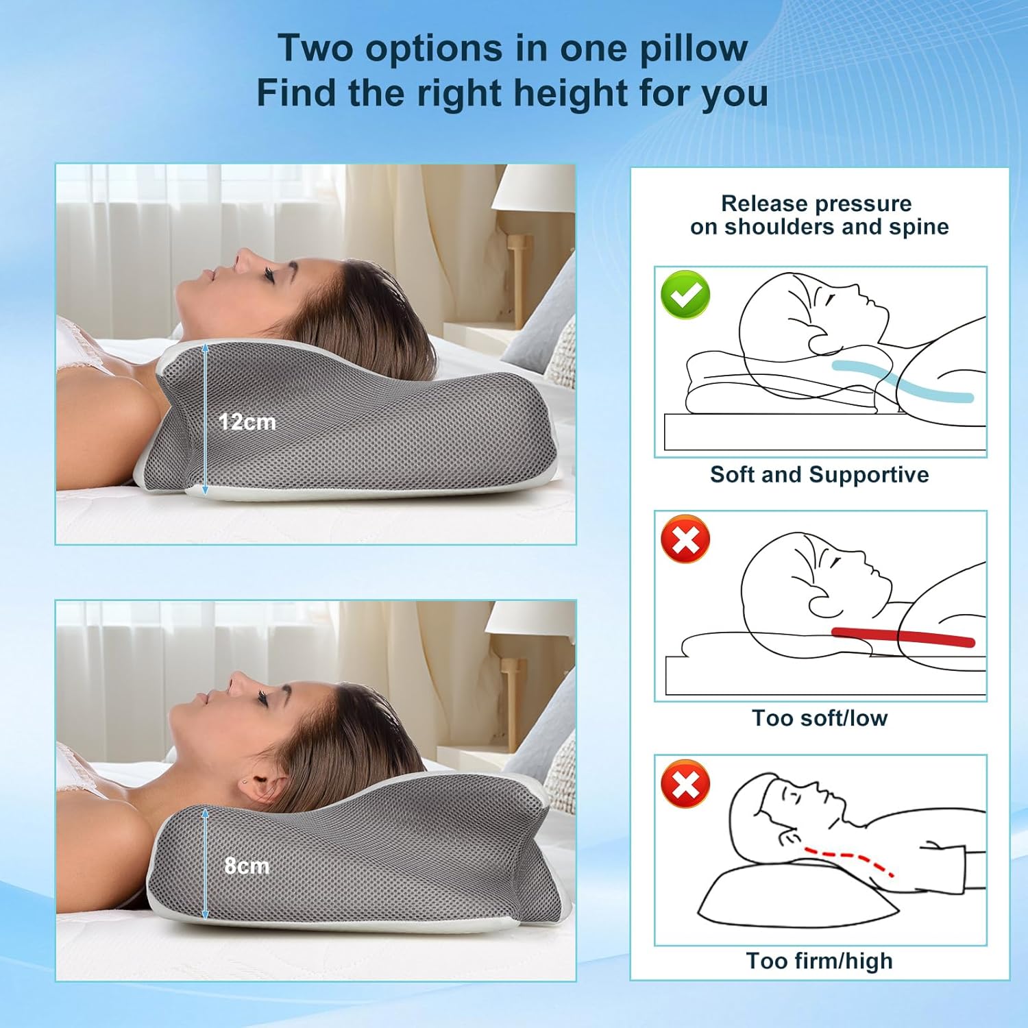 Bloomora™ Orthopedic Memory Foam Pillow