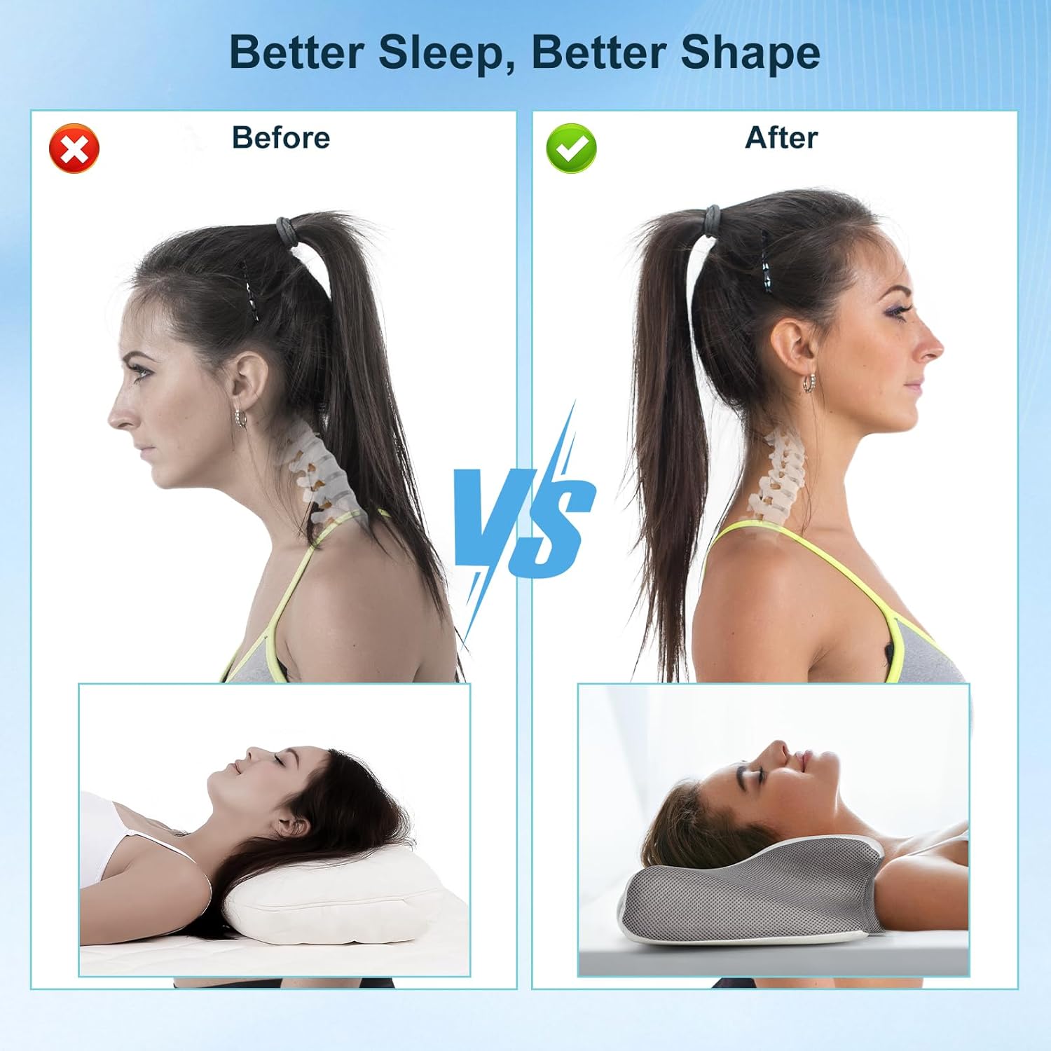 Orthopedic Sleep Trio – Support, Softness & Serenity